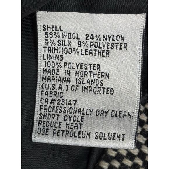 Talbots Black Check Blazer Italian Fabric Wool Silk Blend Tweed Women’s Size 18 - Picture 7 of 7